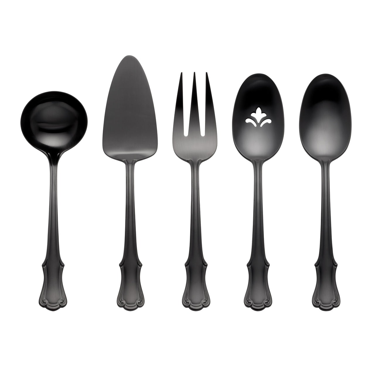 cambridge silversmiths James Street Satin Black 5 Piece Hostess Set