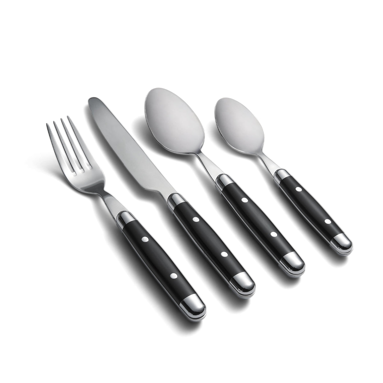 Cambridge Silversmiths Jubilee Black 16-Piece Flatware Set