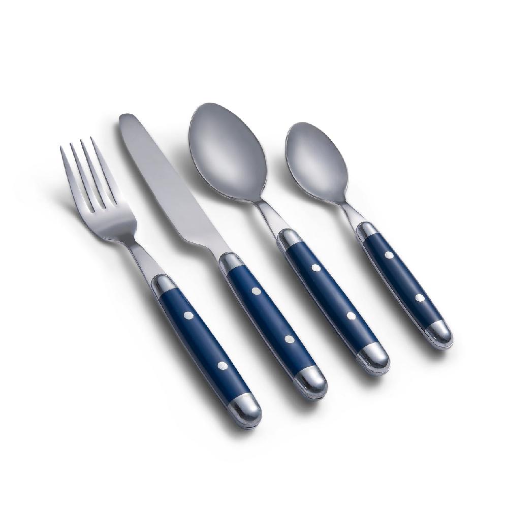 cambridge silversmiths Jubilee Blue 16-Piece Flatware Set