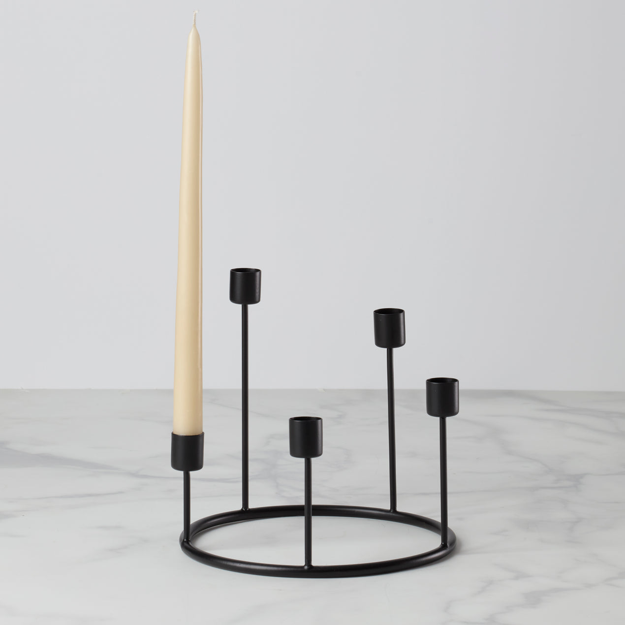 Cambridge Silversmiths Kent Small Black Candlestick Wreath