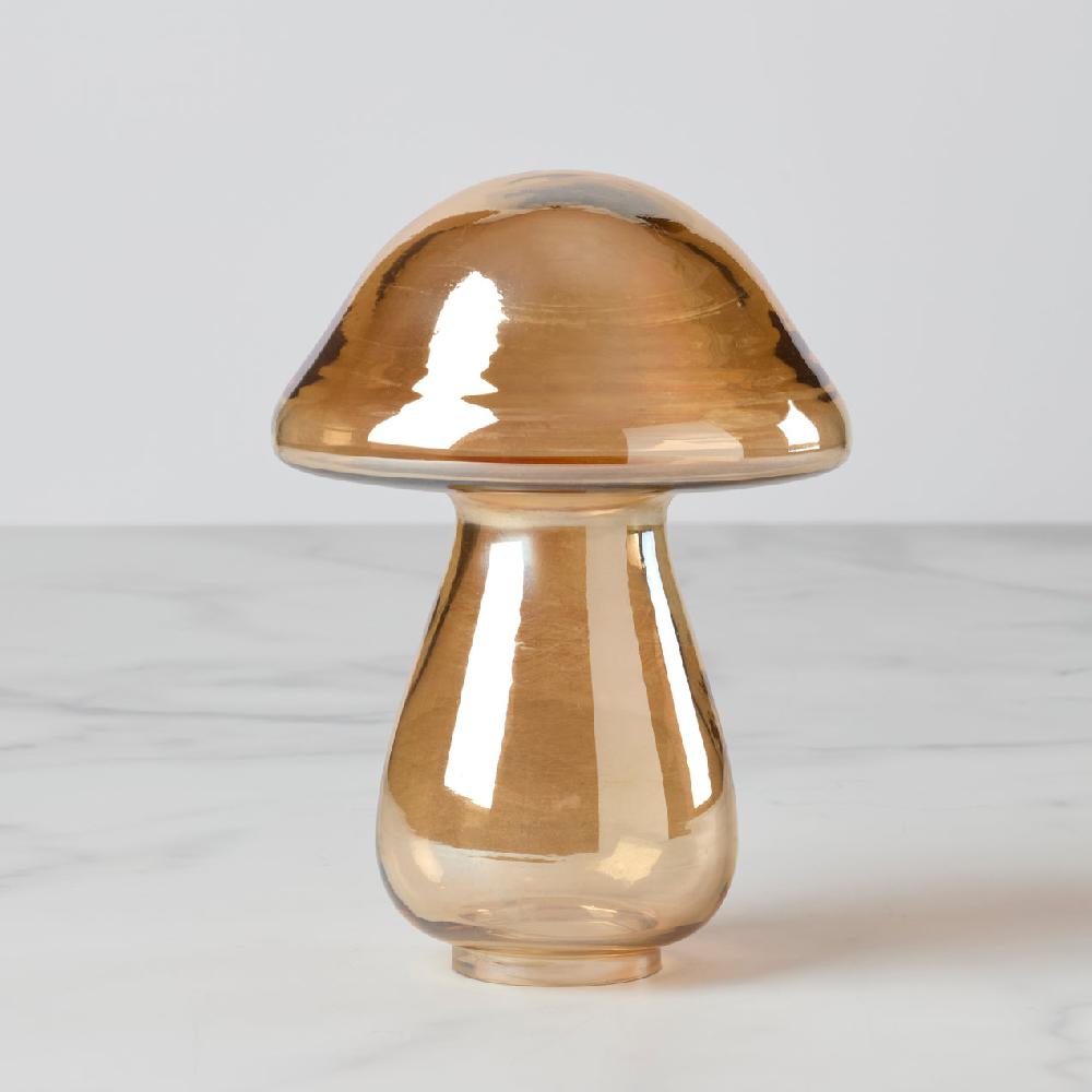 cambridge silversmiths Large Gold Luster Glass Mushroom