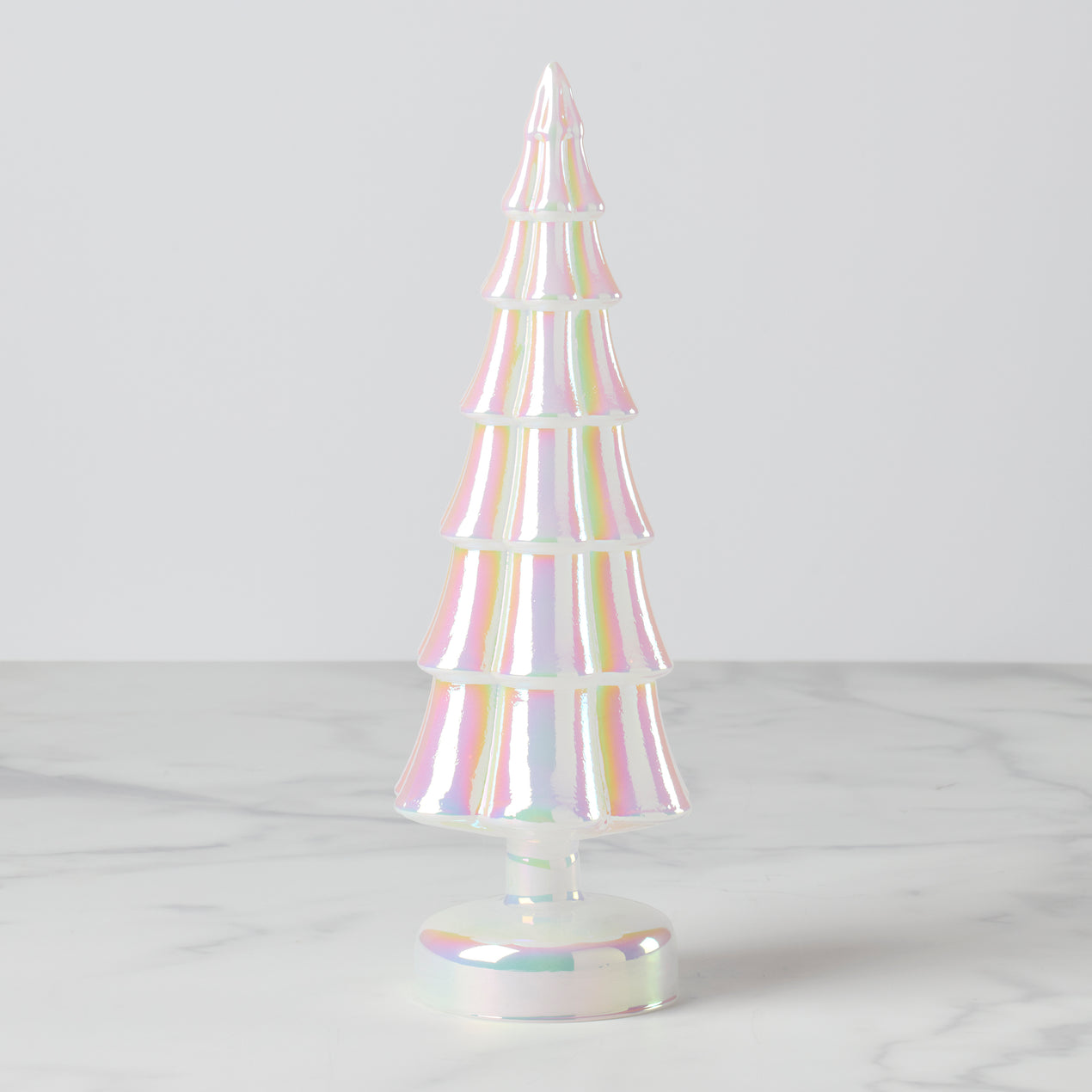 Cambridge Silversmiths LED Lit Pearl Glass Holiday Tree