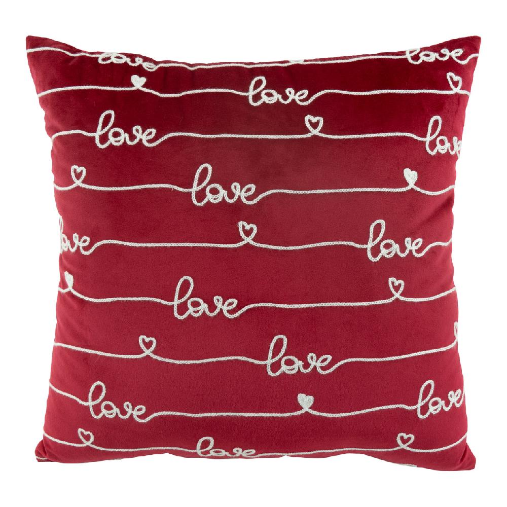 cambridge silversmiths Love Scripted 18x18 Throw Pillow