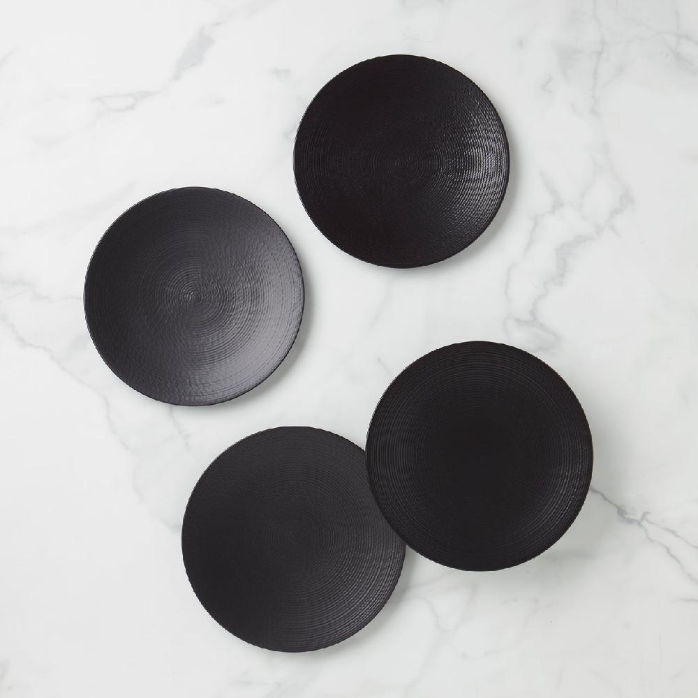 cambridge silversmiths LX Collective Black Accent Plates Set of 4