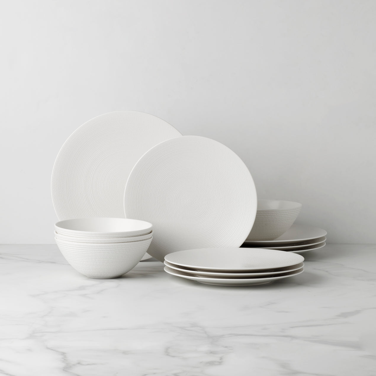 cambridge silversmiths LX Collective White 12-Piece Dinnerware Set