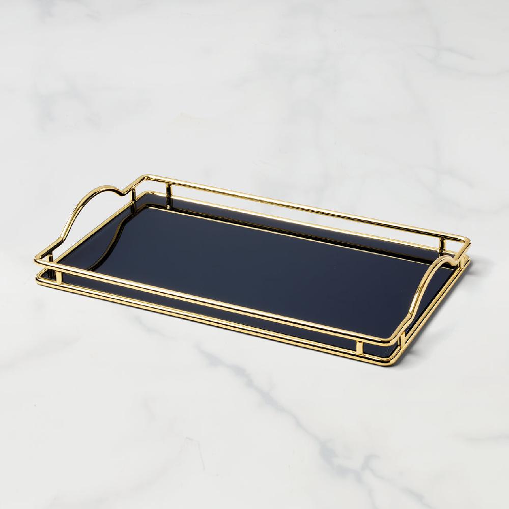 cambridge silversmiths Make It Pop Glass Vanity Tray Navy