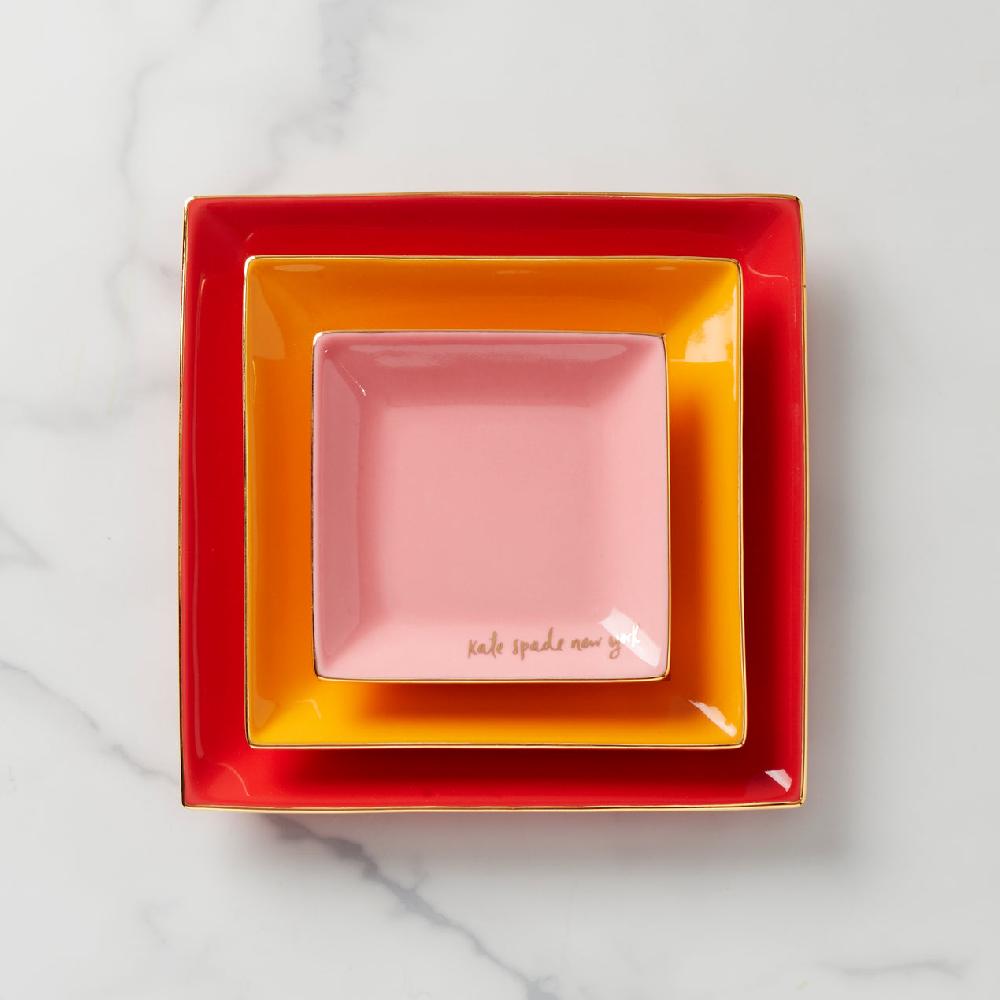 Cambridge Silversmiths Make It Pop Warm Red 3-Piece Tray Set