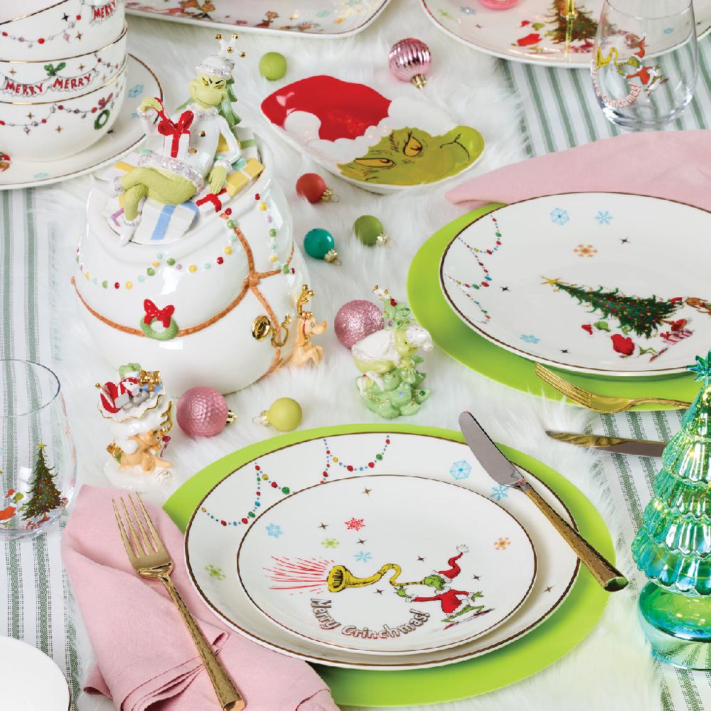 Cambridge Silversmiths Merry Grinchmas Assorted Accent Plates Set Of 4