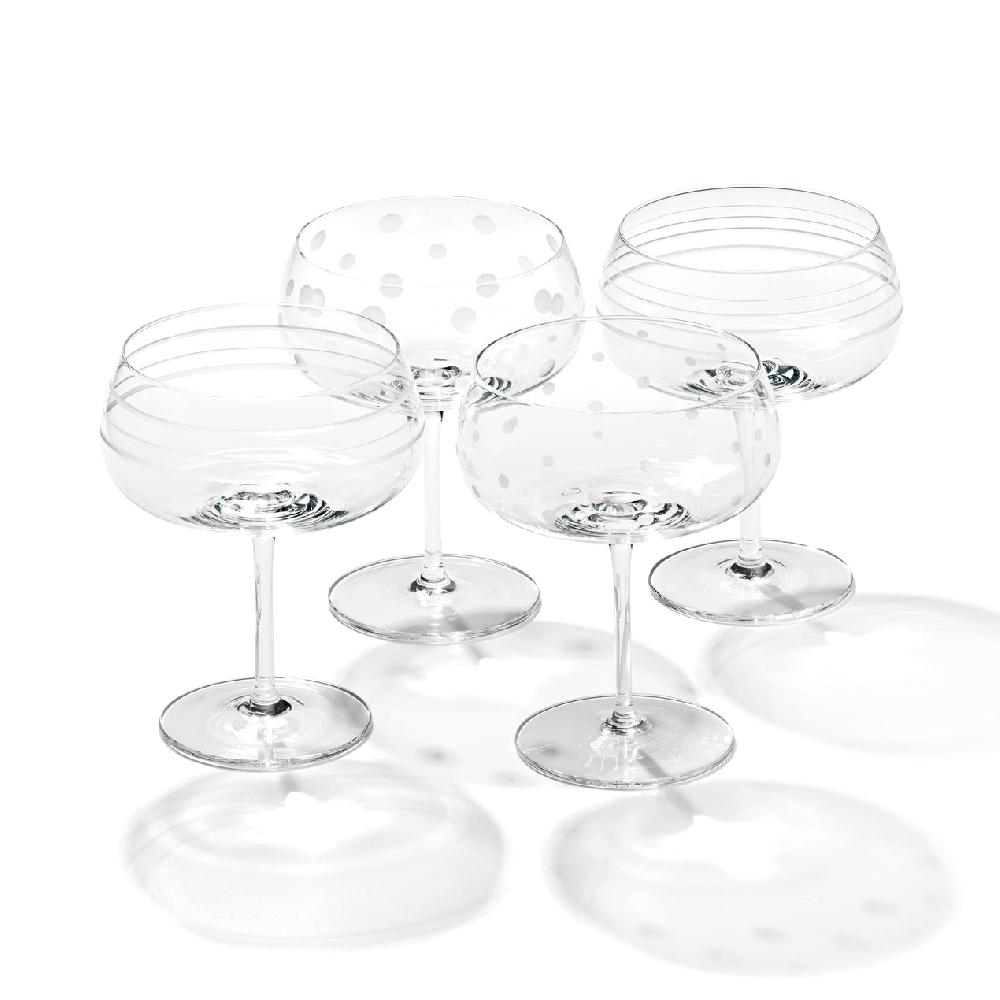 Cambridge Silversmiths Mingle Cocktail Glasses Set Of 4