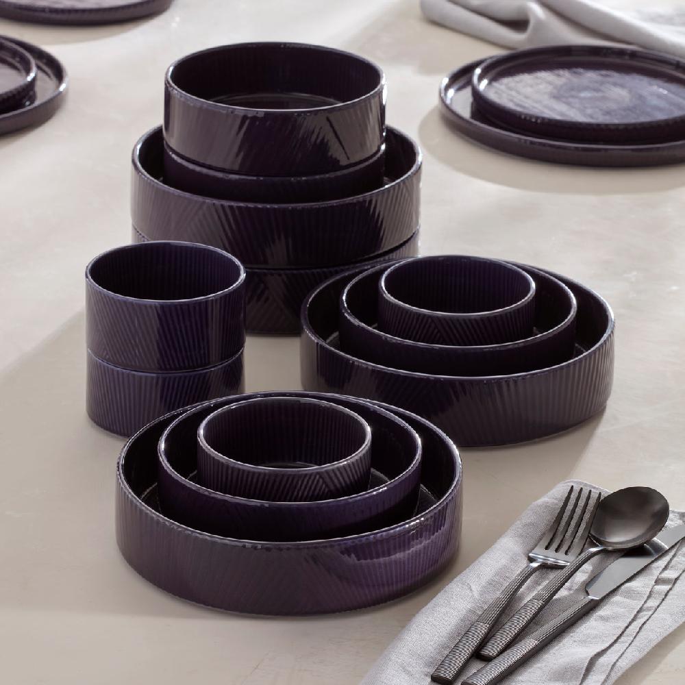 cambridge silversmiths Modulus 12-Piece Bowl Set Nightshade