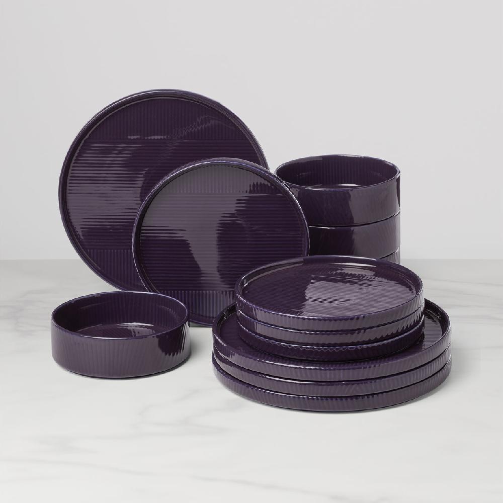 cambridge silversmiths Modulus 12-Piece Dinnerware Set Nightshade