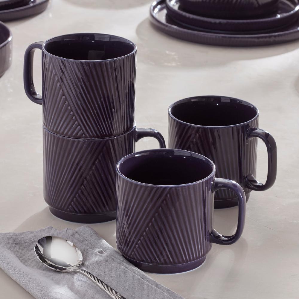 Cambridge Silversmiths Modulus Mugs Set Of 4 Nightshade
