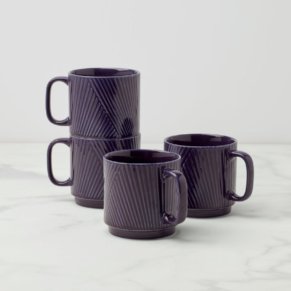 cambridge silversmiths Modulus Mugs Set of 4 Nightshade