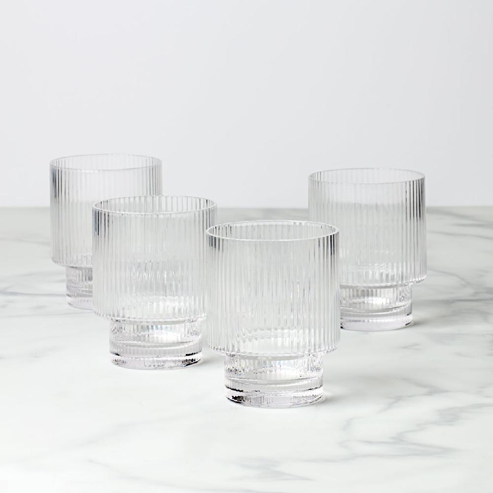 cambridge silversmiths Modulus Tumblers Set of 4 Clear