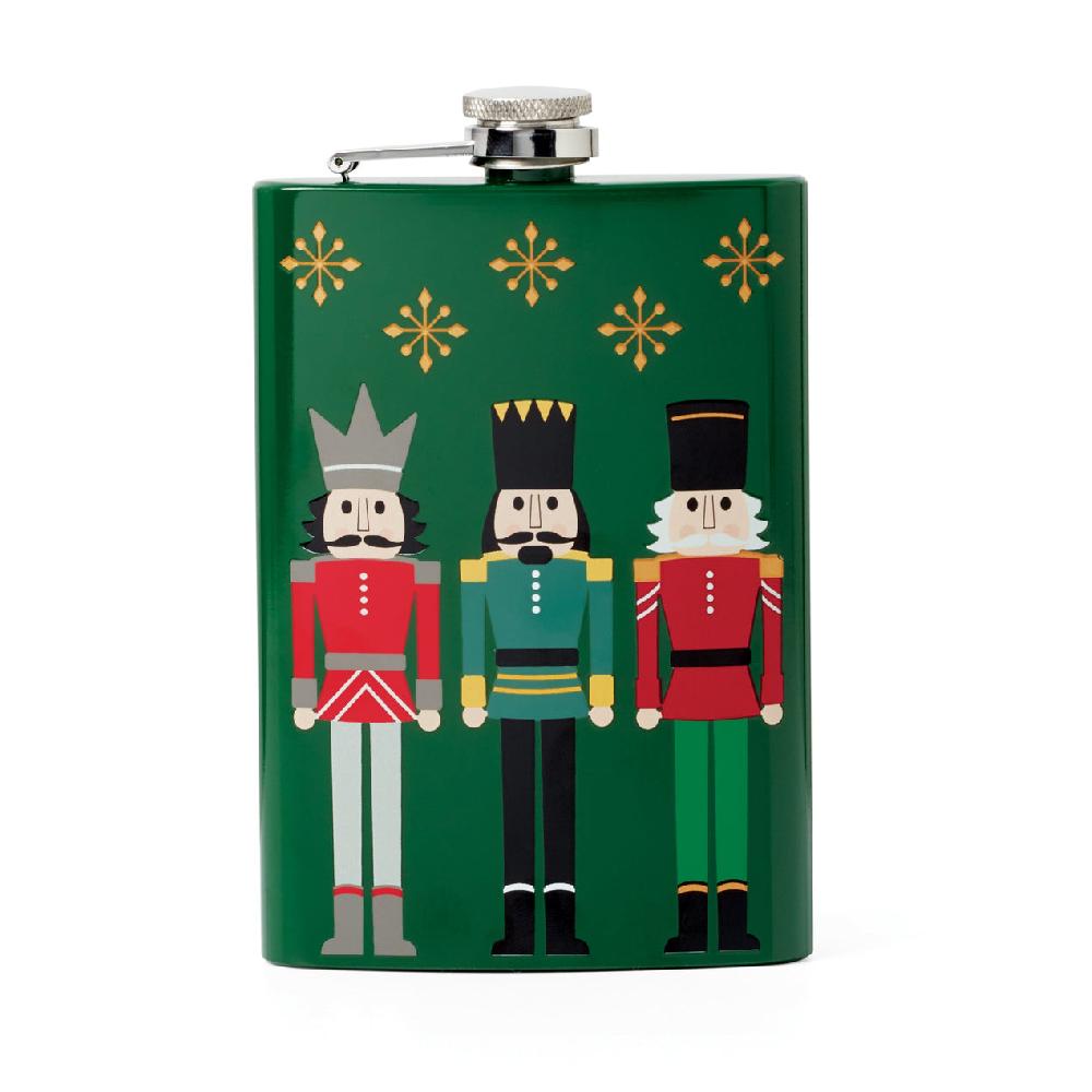 Cambridge Silversmiths Nutcracker 4-Piece Flask Set