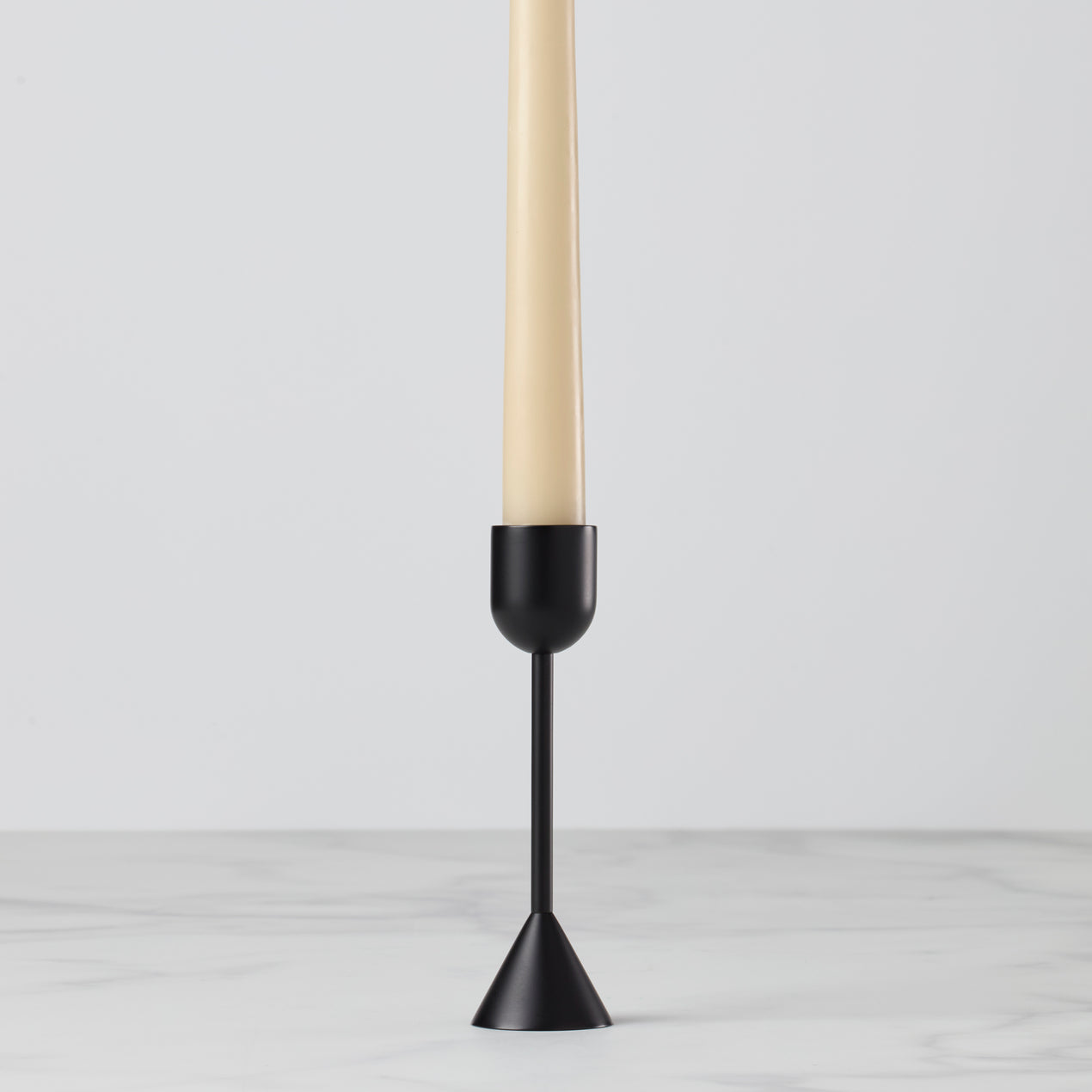 Cambridge Silversmiths Onyx Brass Tall Taper Candle Holder