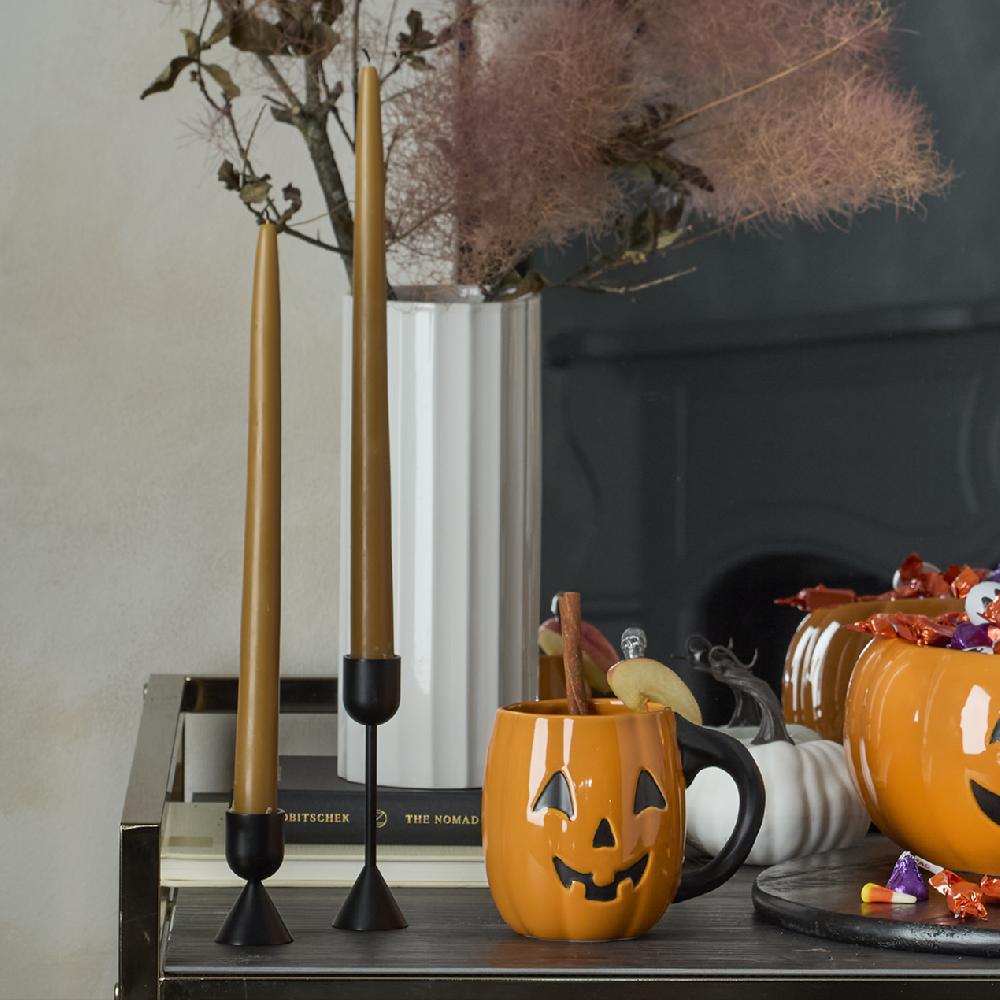 Cambridge Silversmiths Onyx Brass Tall Taper Candle Holder