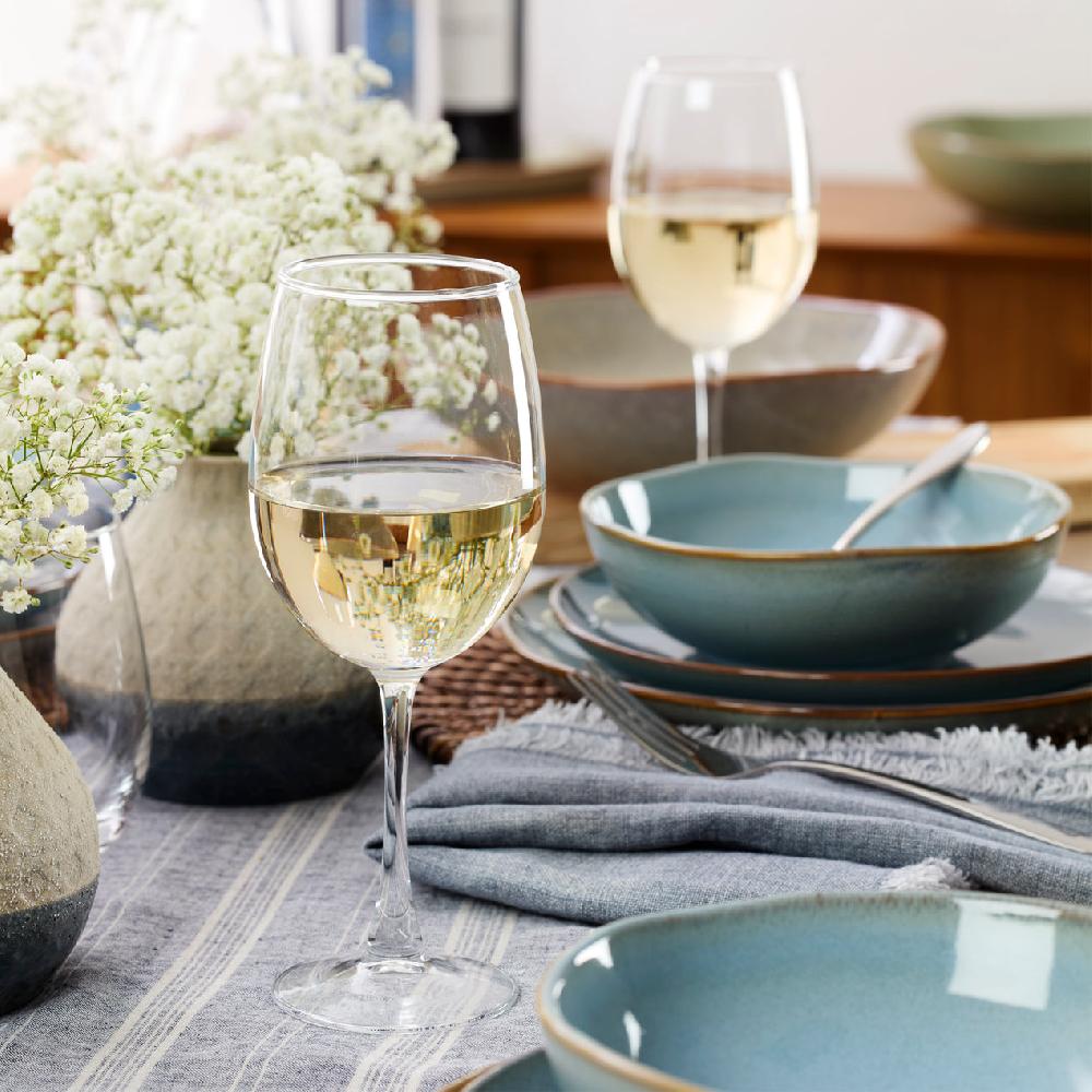 Cambridge Silversmiths Organic Shades 12-Piece Dinnerware Set Slate Blue