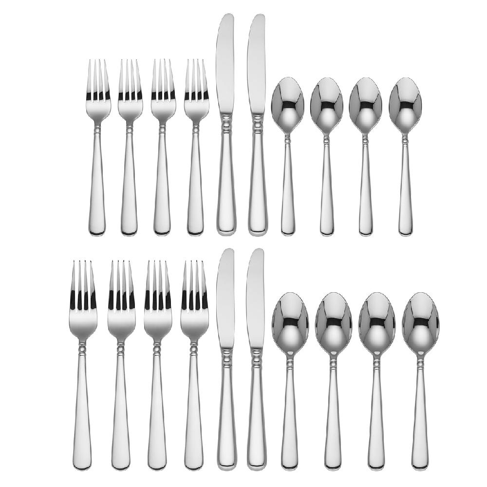Cambridge Silversmiths Pearl Platinum 20-Piece Flatware Set