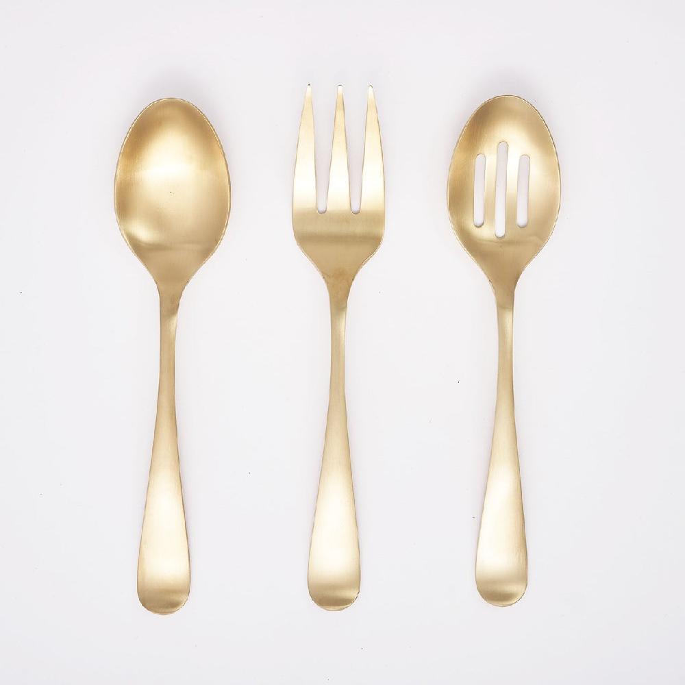 Cambridge Silversmiths Rhiannon Champagne Satin 3-Piece Serve Set