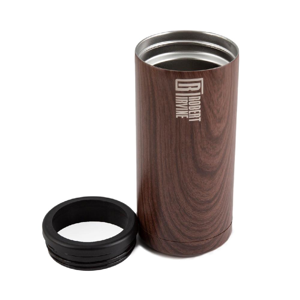 Cambridge Silversmiths Robert Irvine 12 Oz Wood Slim Can Coolers Set Of 2