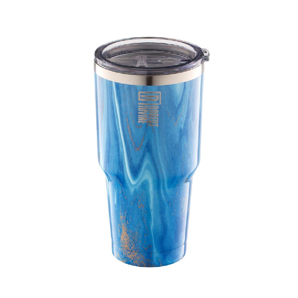 Cambridge Silversmiths Robert Irvine 30 Oz Blue Geode Insulated All-Purpose Tumbler