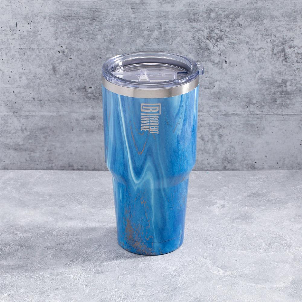 Cambridge Silversmiths Robert Irvine 30 Oz Blue Geode Insulated All-Purpose Tumbler