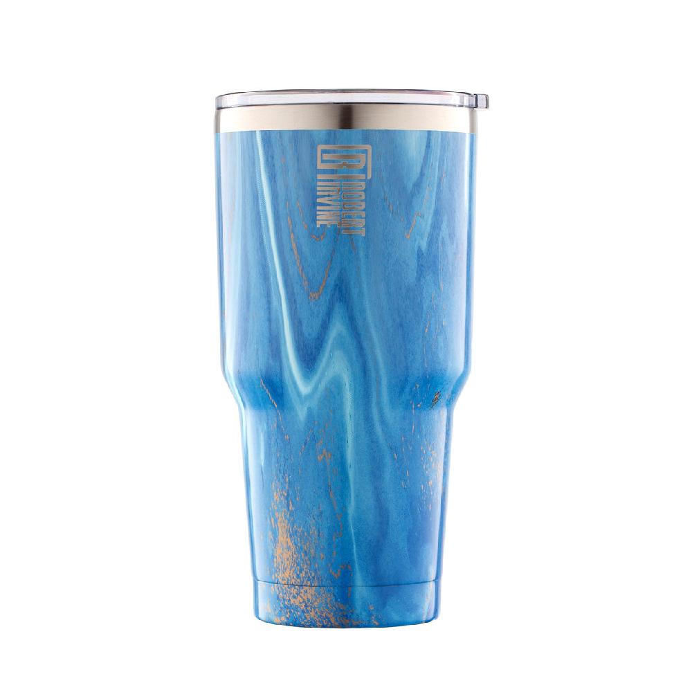 cambridge silversmiths Robert Irvine 30 Oz Blue Geode Insulated All-Purpose Tumbler
