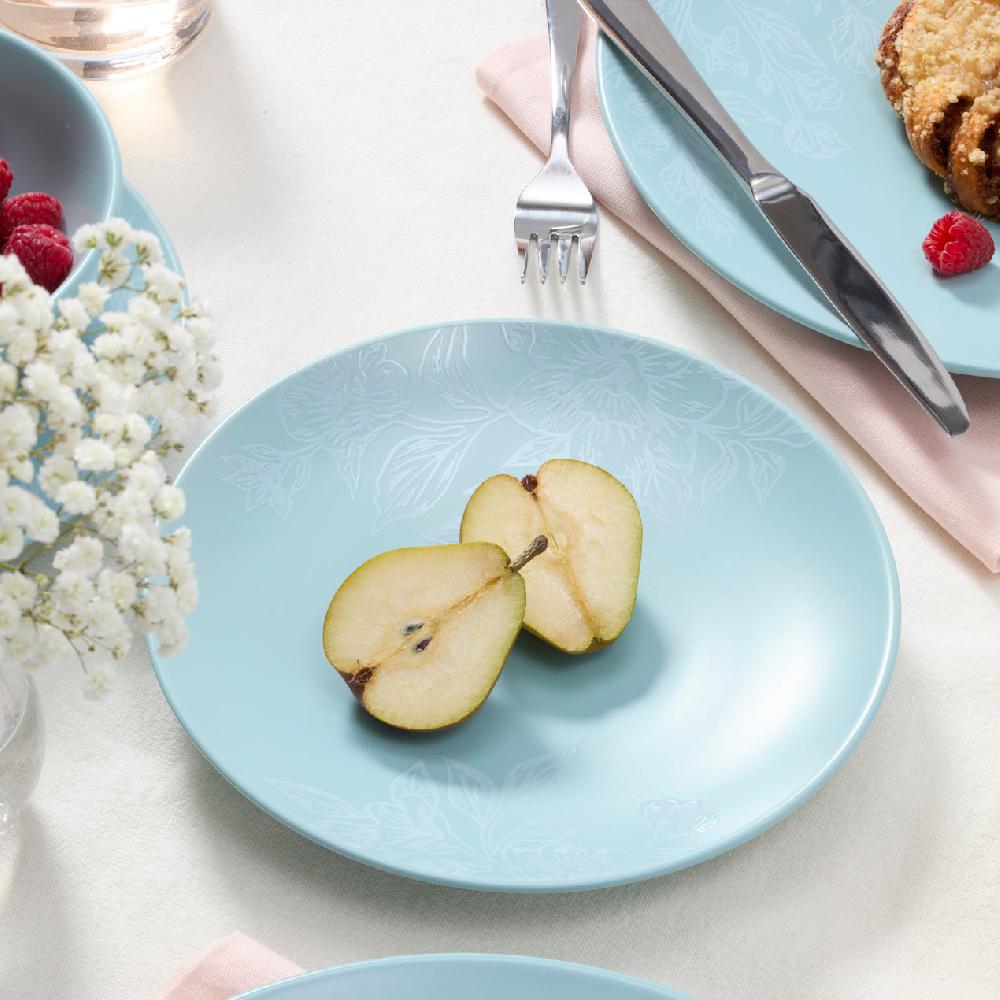 Cambridge Silversmiths Roseto 12-Piece Dinnerware Set French Blue