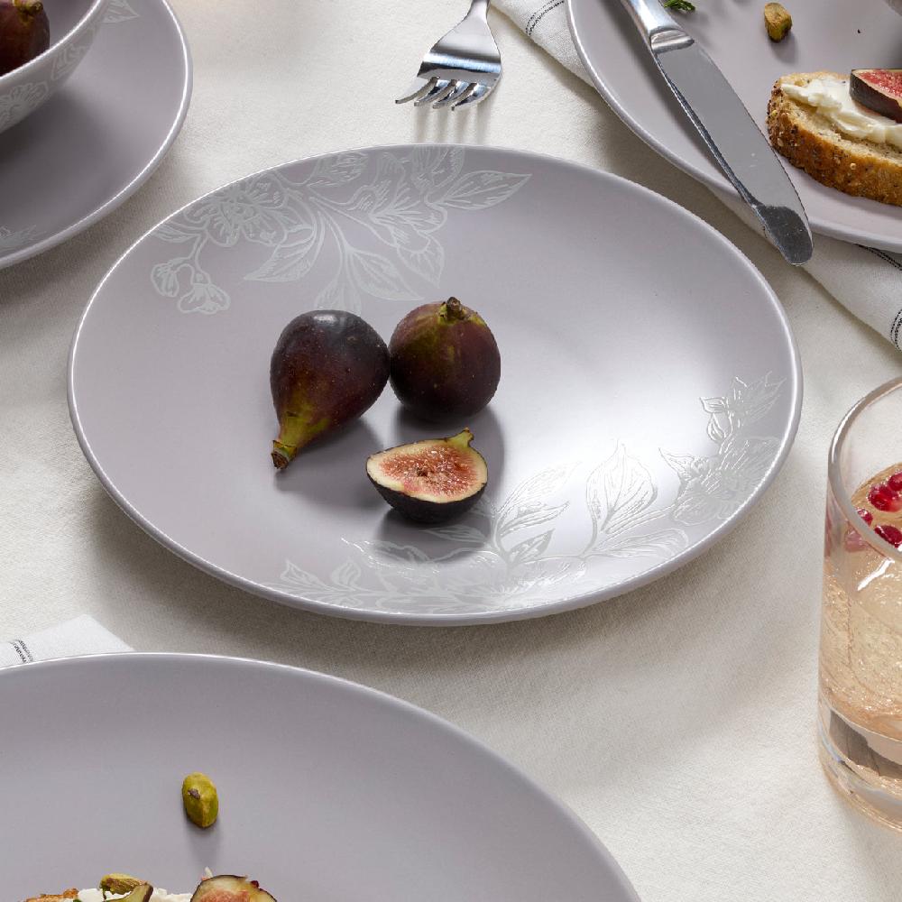 Cambridge Silversmiths Roseto 12-Piece Dinnerware Set Pumice