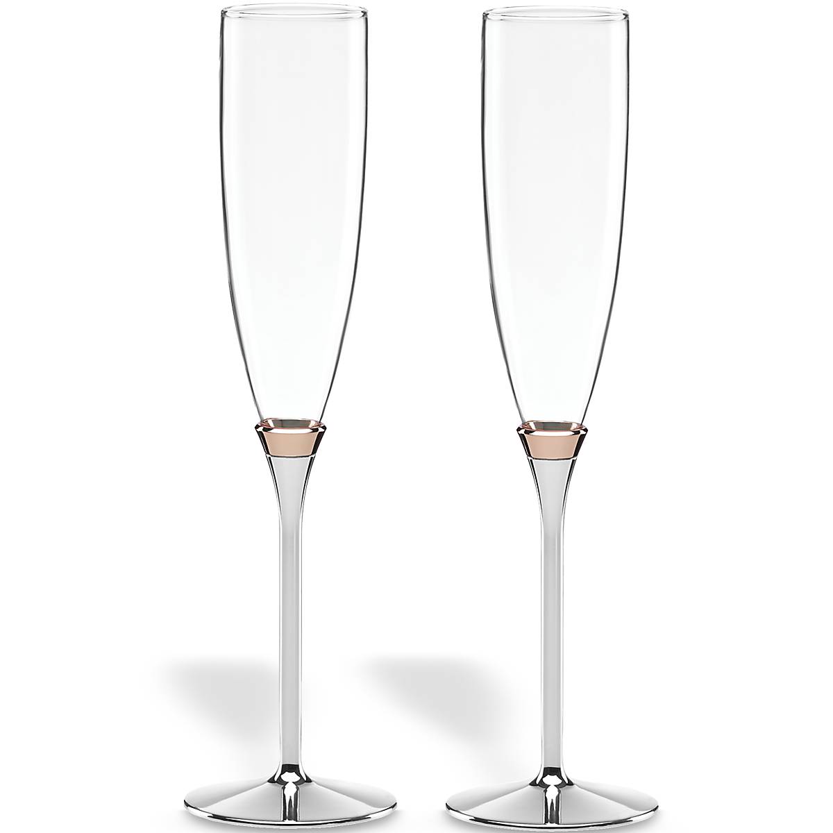 cambridge silversmiths Rosy Glow 2-Piece Champagne Flute Set