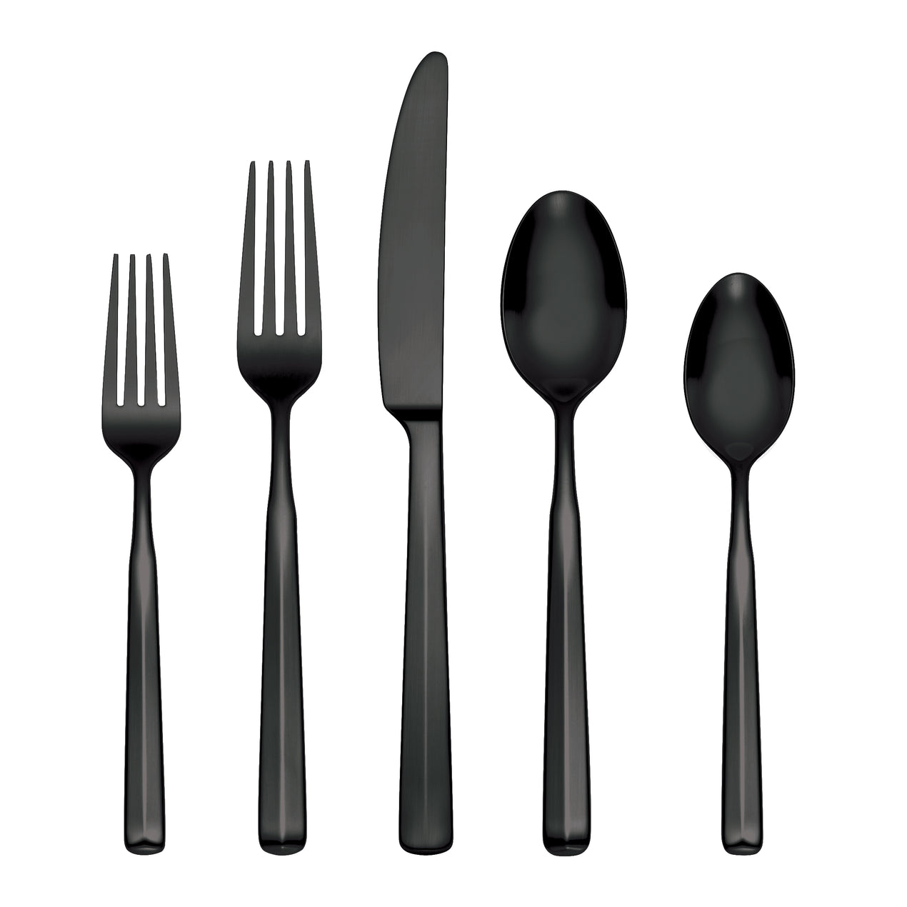 cambridge silversmiths Ryder Satin Black 20-Piece Flatware Set