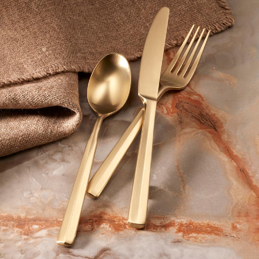 Cambridge Silversmiths Ryder Satin Champagne 20-Piece Flatware Set