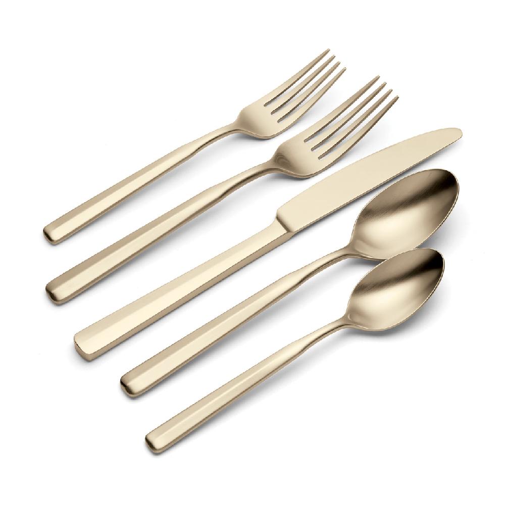 Cambridge Silversmiths Ryder Satin Champagne 20-Piece Flatware Set