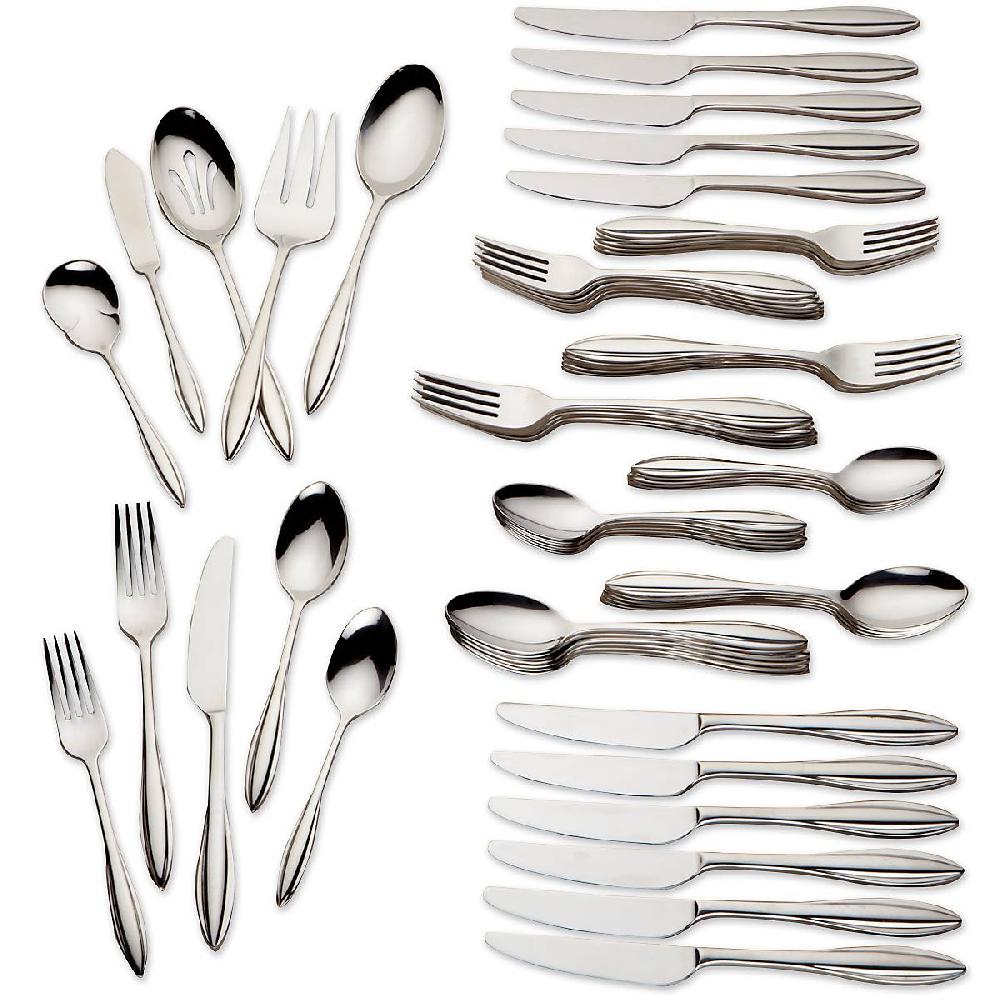 Cambridge Silversmiths Sculpt 65-Piece Flatware Set
