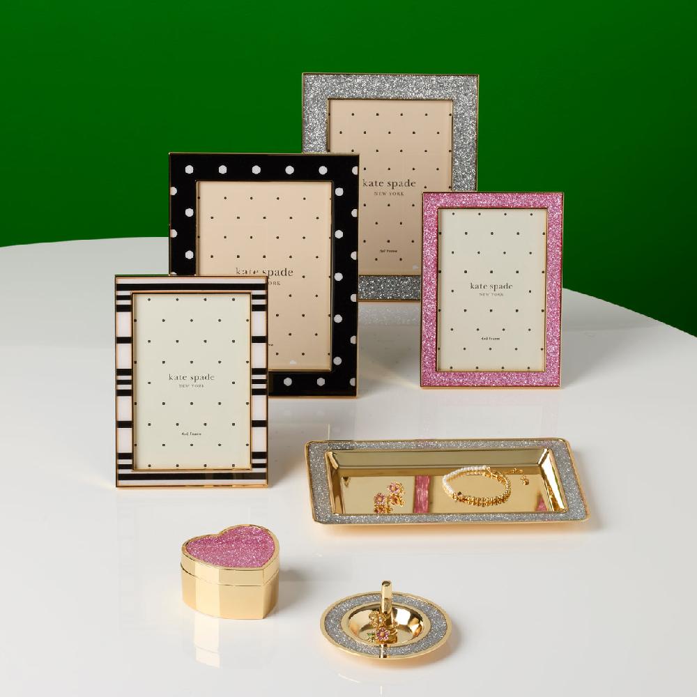 Cambridge Silversmiths Sitting Pretty 4x6 Pink Glitter Frame