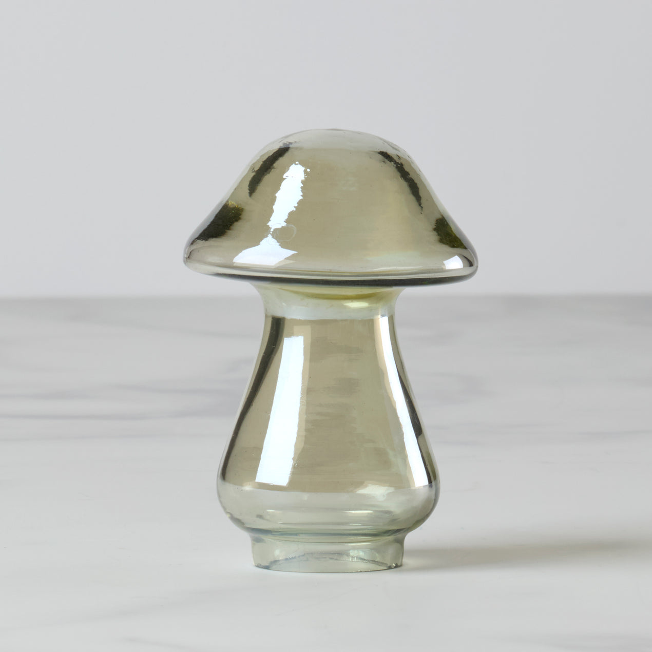 cambridge silversmiths Small Green Luster Glass Mushroom