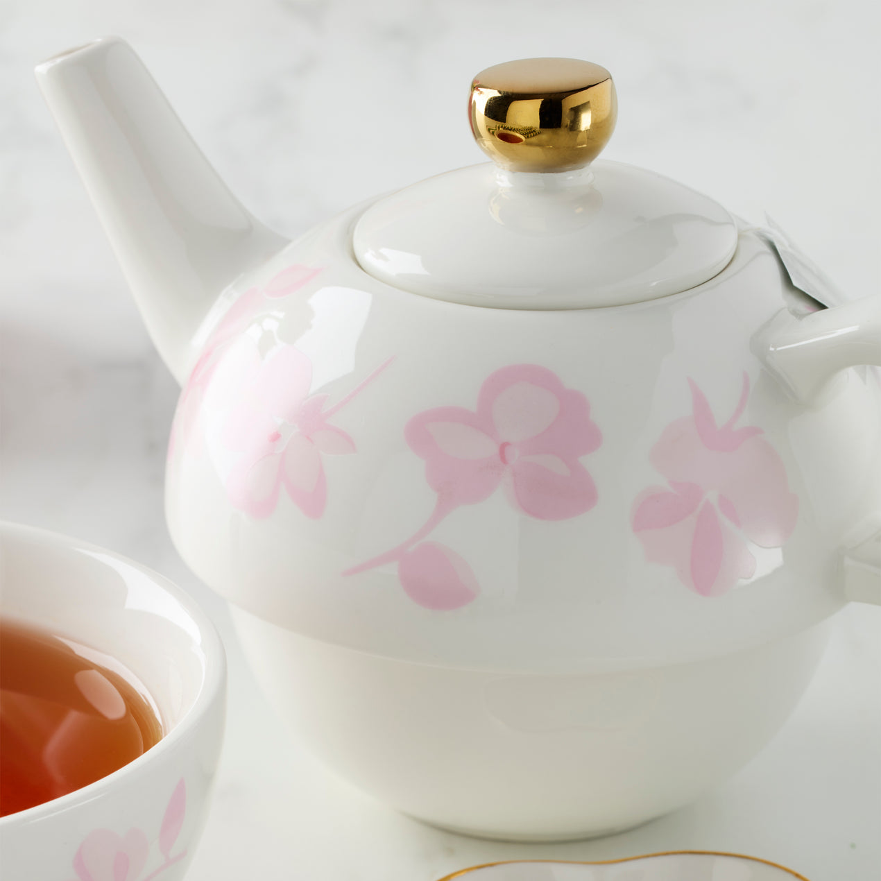 Cambridge Silversmiths Spring Pansies Tea For One With Tea Bag Holder
