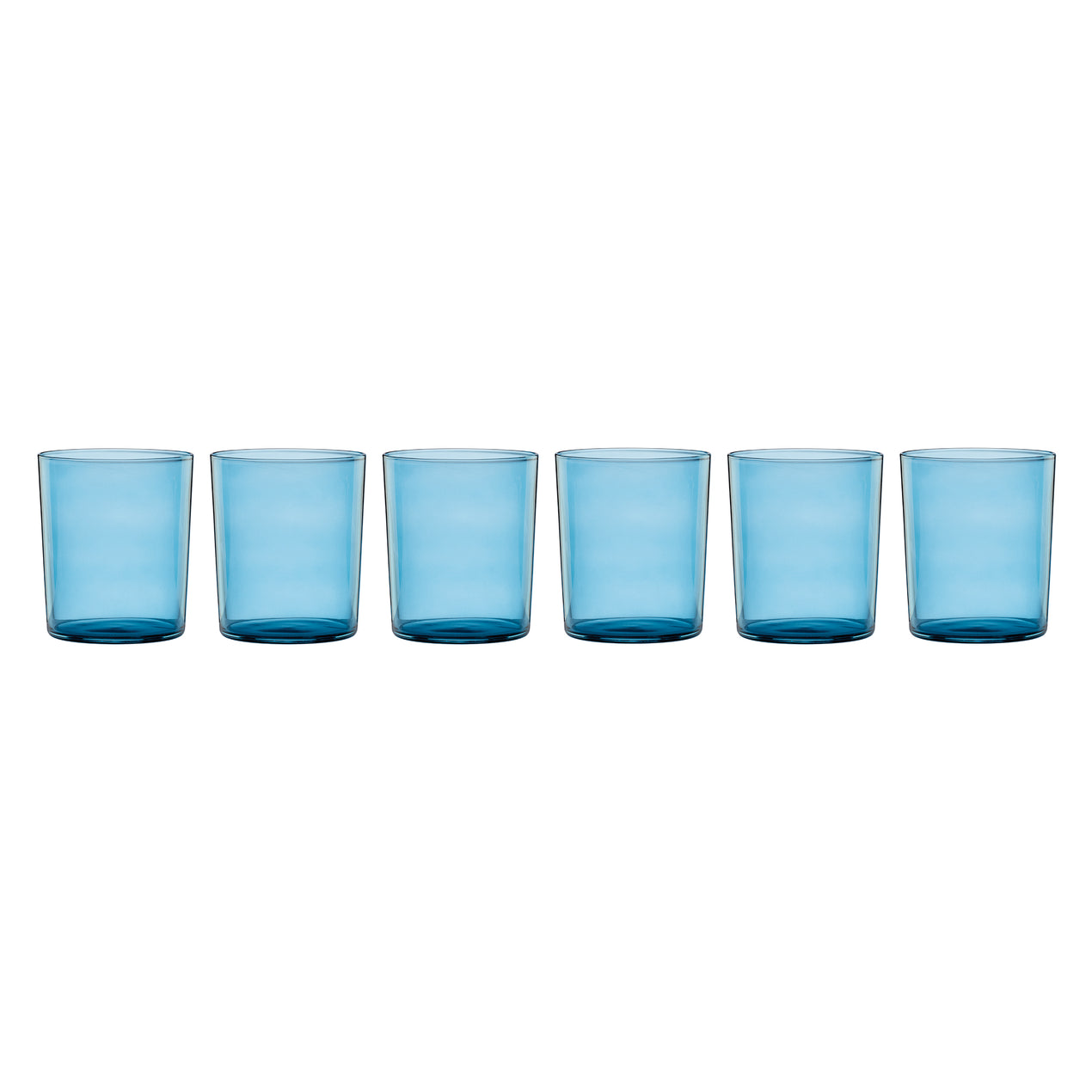cambridge silversmiths Stackable Tall Glasses Set of 6 Blue