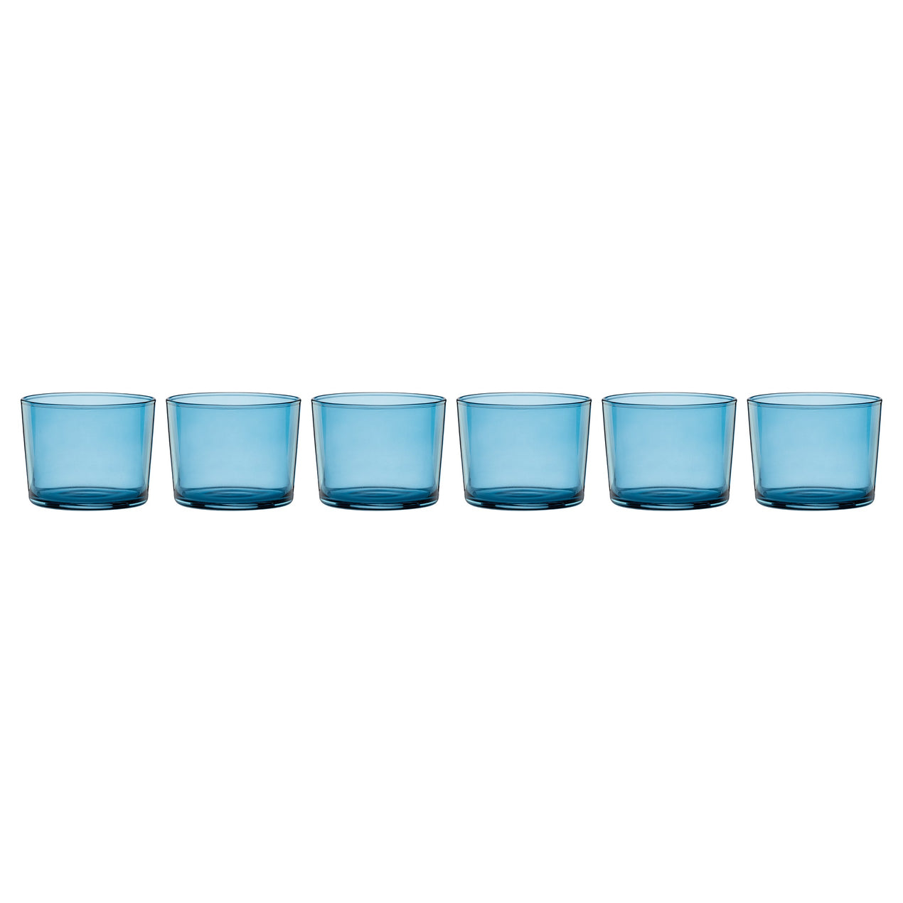 Cambridge Silversmiths Stackables Blue Short Glasses Set Of 6