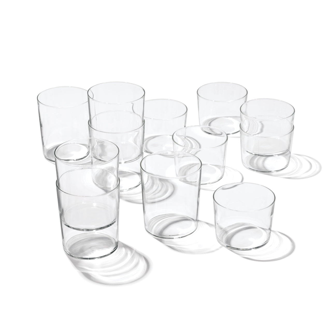 cambridge silversmiths Stackables Clear Short & Tall Glasses Set of 12