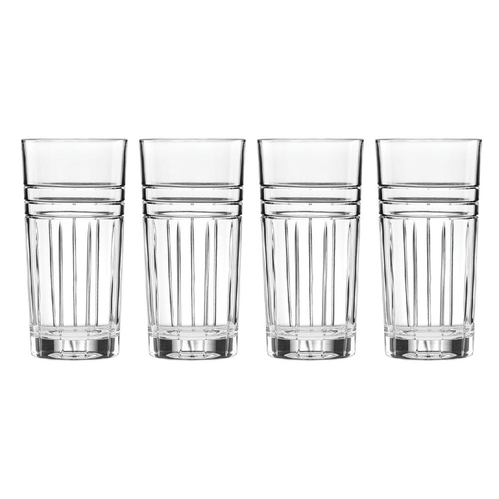cambridge silversmiths Tempo Crystal Highball Glasses Set of 4