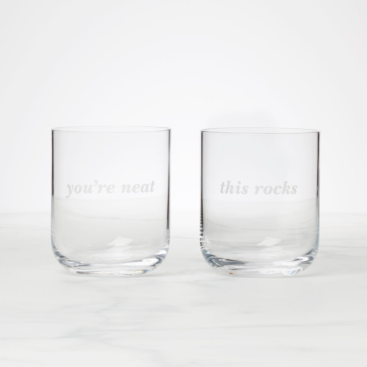 cambridge silversmiths This Rocks & You're Neat DOF Glasses Set of 2