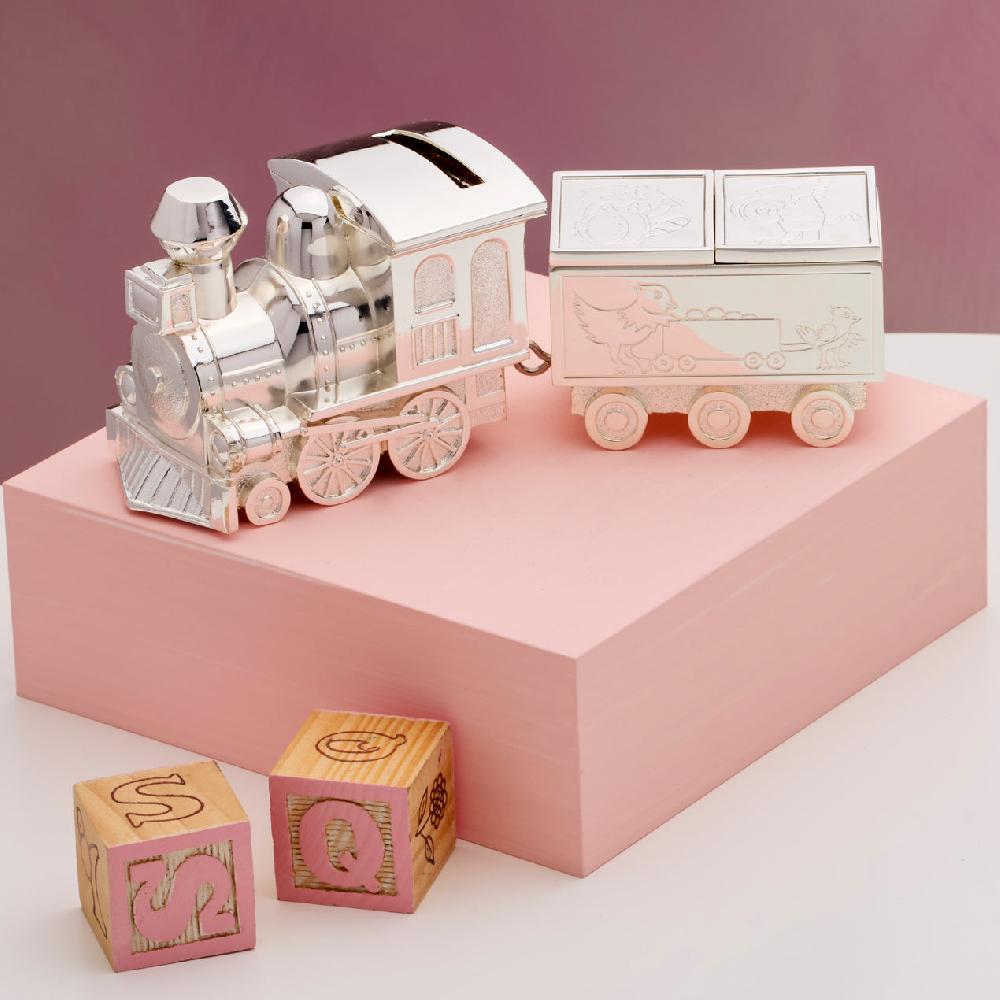 Cambridge Silversmiths Train With Caboose Coin Bank