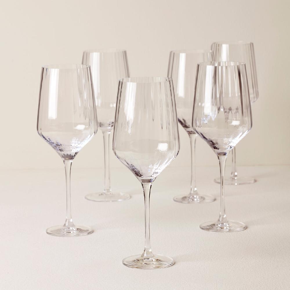 cambridge silversmiths Tuscany Classics Angled Optic Wine Glasses Set of 6