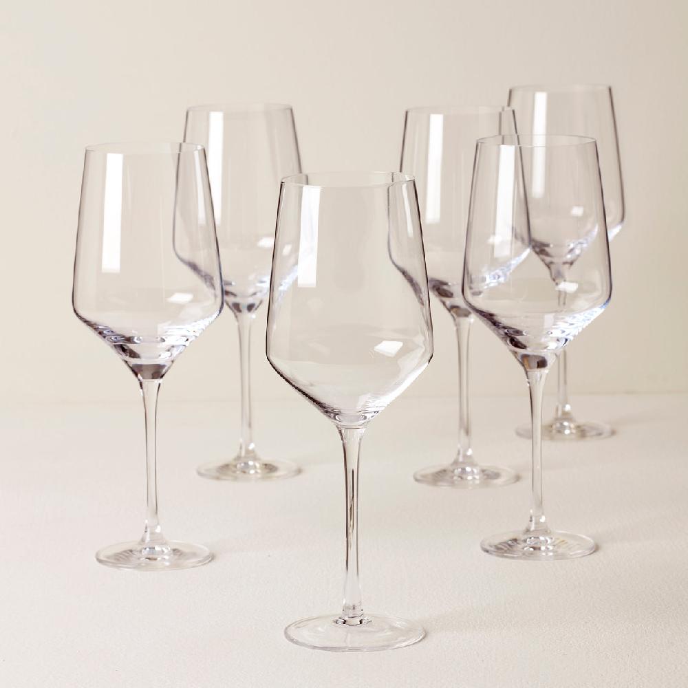 cambridge silversmiths Tuscany Classics Angled Wine Glasses Set of 6