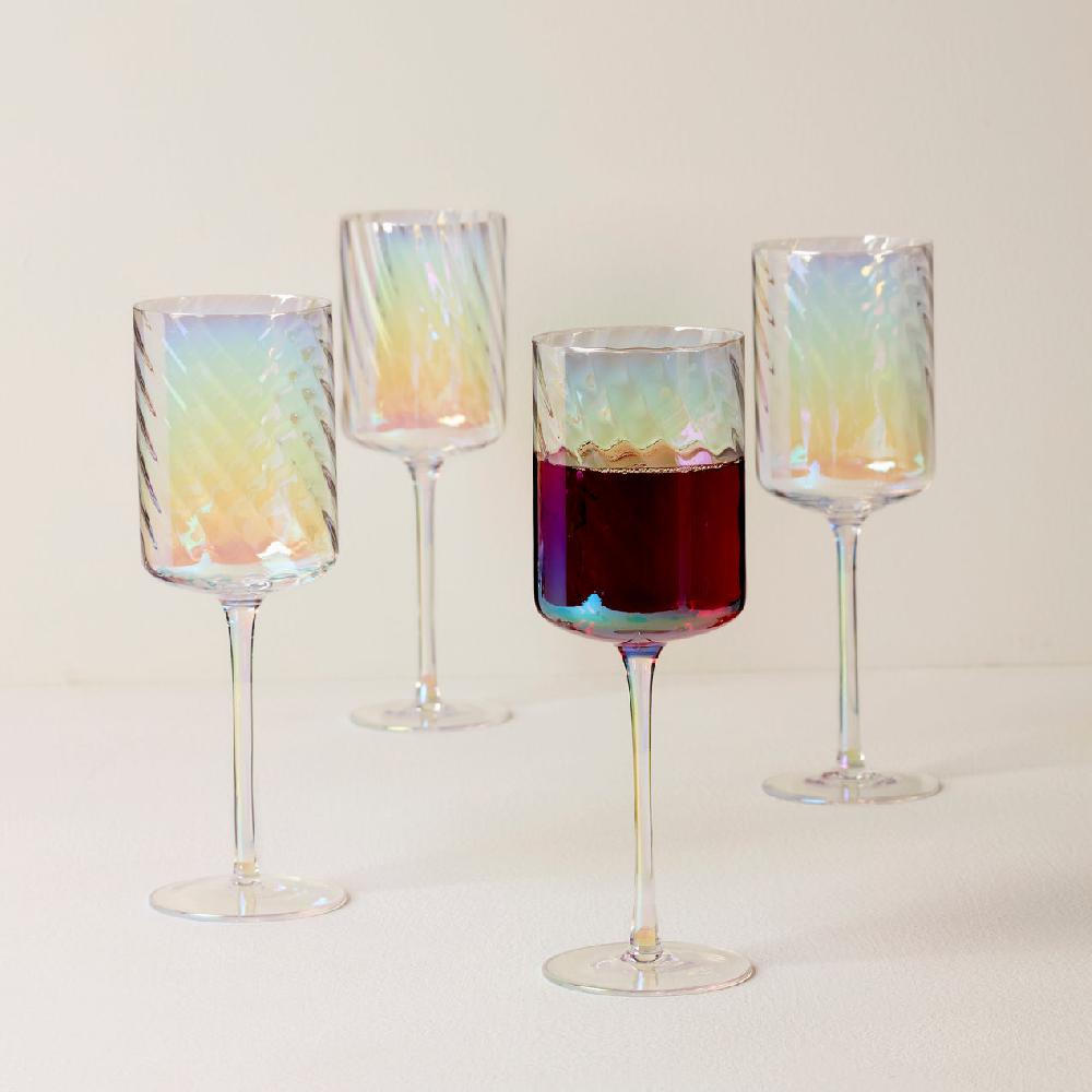 Cambridge Silversmiths Tuscany Classics Iridescent Set Of 4 Glasses - Red Wine