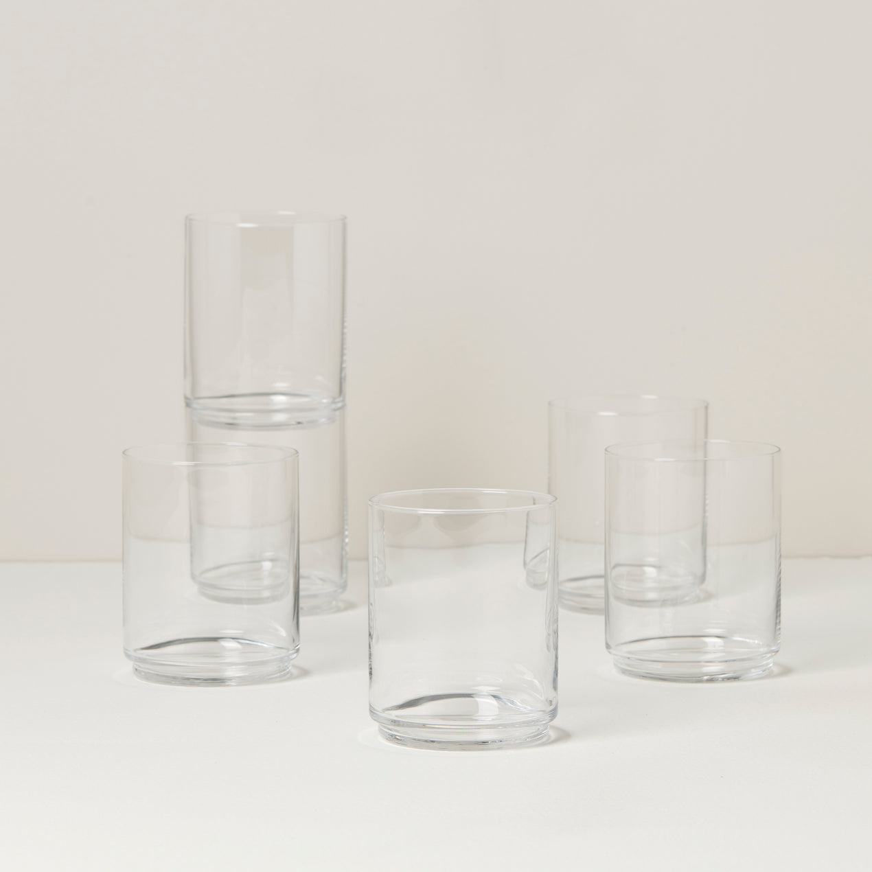 cambridge silversmiths Tuscany Classics Stackable 6-Piece Tall Glasses