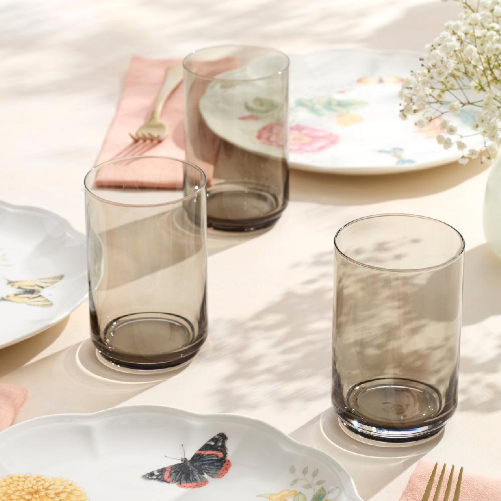 Cambridge Silversmiths Tuscany Classics Stackable Coolers Set Of 4 Smoke