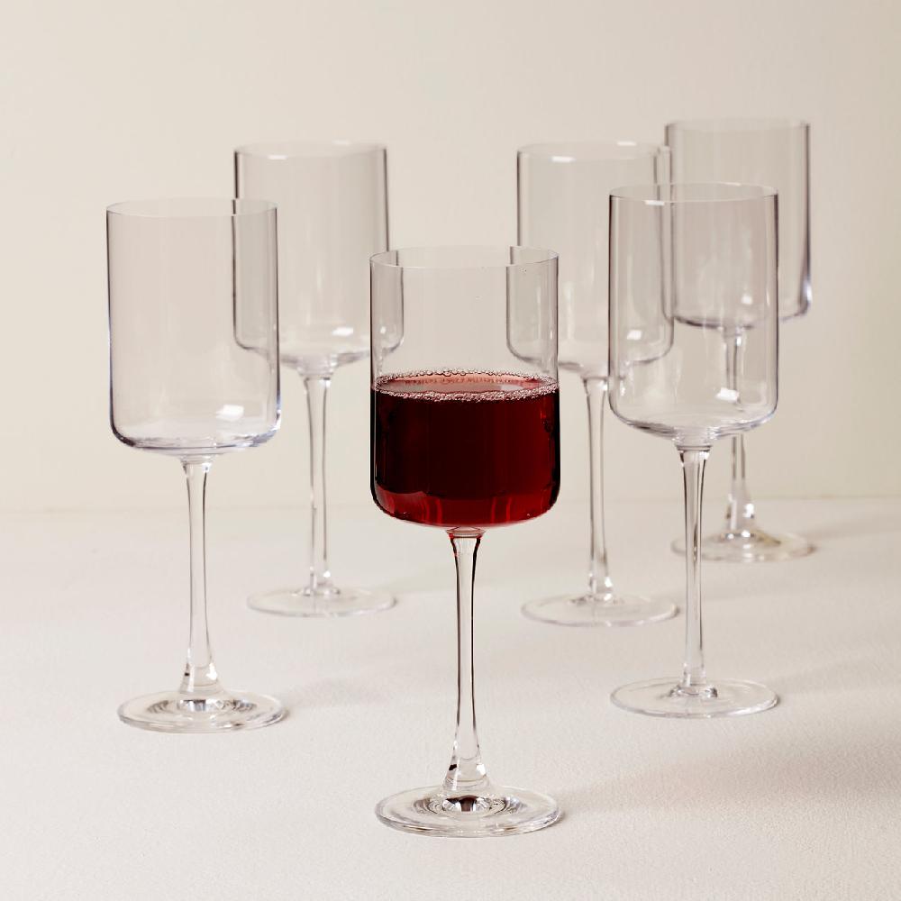 Cambridge Silversmiths Tuscany Classics Straight Set Of 6 Wine Glasses - Red